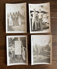 Leyte Philippines 1945 WWII US Military in Camp 4 Small Vintage Photos picture