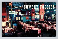 New York City NY, Sammy's Bowery Follies Antique Vintage Souvenir Postcard picture
