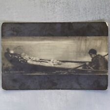 Funeral boat Girl End. Tsarist Russia postcard Moscow-Samara 1912 KOTARBINSKY🥀 picture