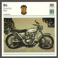 BSA  1971  250 Gold Star B25SS   Edito Service Atlas Motorcycle Card picture