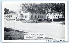 MARYSVILLE, KS Kansas ~ Roadside WEST SIDE COURT 1953 Marshall County  Postcard picture