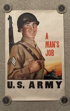 Original Post WWII Poster A Man’s Job US Army 25x38” picture