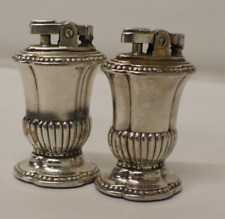2 Vintage Ronson Mayfair Table Lighters Silver Plated...See Photos (13A) picture