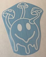 Wavy Smiley Face #5 - Die Cut Vinyl Decal Sticker Hippy Trippy Mushroom Yoga LSD picture