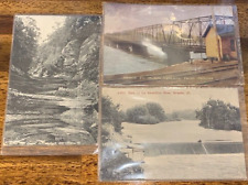 RPPC 1900s Rock Island Arsenal Starved Rock Dam on Vermillion Illinois 3 lot picture