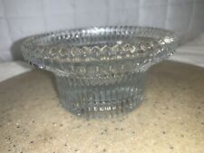 Vtg. Lancaster Colony Company Ind. Clear Glass Candle Holder W/ Textured Design picture
