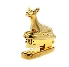 Anthropologie Stapler Gold Lioness Deer Decorative 6” Bronzed Animal New picture