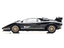 Lamborghini Countach LP 500R Black with White Interior 1/18 Diecast Model Car by picture