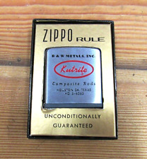 Vintage Zippo Tape Measure B&W METALS KUTRITE COMPOSITE RODS EXCELLENT CONDITION picture