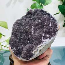 889g Natural Amethyst Geode Mineral Specimen Crystal Quartz Energy Decoration picture