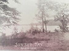 C 1909 Sunset Bay (Aurora?) by Scheuer Posted in Burrows IN Art Postcard picture