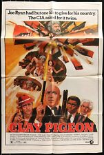 CLAY PIGEON Telly Savales ORIGINAL FF 1971 1-SHEET MOVIE POSTER 27 x 41   picture