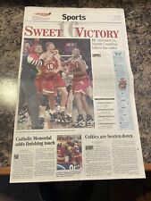 1994 Boston College Defeat North Carolina Basketball Newspaper picture