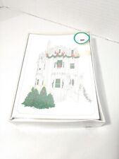 Vintage 1980 Christmas Cards Painted Lady Victorian House Line Drawing RPP picture