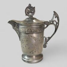 1847 Antique Barbour Bros Silverplate Hollowware Quadruple Plate Coffee Pot picture