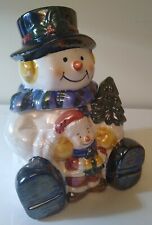 Dolgencorp Pearlized Snowman Candy Jar with Original Box picture