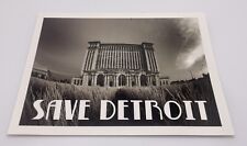 Michigan Central Train Station “Save Detroit” Postcard By Miss Shela picture