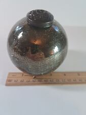 Vintage Silver Mercury Kugel Style Crackle Large Ball Glass Ornaments 4” picture