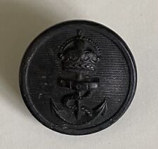 Rare Antique 1800s British Royal Navy Pressed Horn Original Uniform Wood Button picture