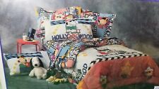 Rare Vtg Sealed New Charlie Brown Snoopy Hollywood Twin Bed Sheet set Peanuts picture