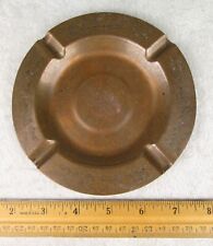 Fred Harvey Stamped Copper Ashtray Navajo Thunderbird Bear Claw Arrow 5-3/4 inch picture