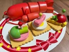 Mother Garden Canapés Lobster Tray Set Wooden From Japan Used picture