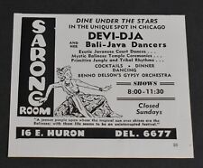 1945 Print Ad Chicago Devi-Dja Bali-Java Dancers Sarong Room 16 E Huron Art Show picture