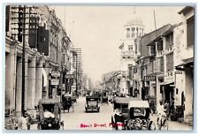 c1920s Beach Street View Business Penang Malaysia RPPC Photo Unposted Postcard picture