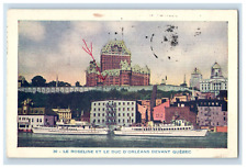 Vintage Le Roseline D,Orleans Devant Quebec. Postcard F145E picture