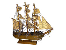 Vintage Replica Tall Ship model wooden Ship Boat replica cloth sails 10 X 10 X3 picture