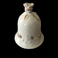Vintage LENOX Collections Ivory Tea Bell With Rose Top Porcelain 24K Gold Trim picture