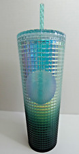 Starbucks Tumbler Blue Green Ombre 24 oz Venti Studed Jewel Cold Drinks 2024 NWT picture