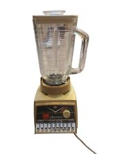 Vintage Beige Imperial Osterizer Blender Pulse Matic 10 Tested Works W/ Cover picture