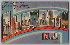 Postcard Greetings From Elizabeth, New Jersey, Large Letter picture