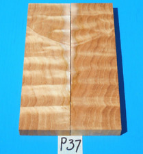 1 PAIR QUILTED MAPLE KNIFE SCALES~3/8