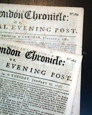 Five 18TH CENTURY London England Pre Revolutionary War Era 1758-1770 Newspapers picture