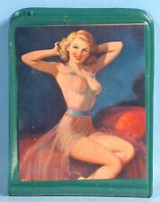 1950s Pretty Girl Vintage Wallet Plastic Billfold Color Glamour Nightgown Art picture