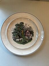 Copeland Spode Gadroon Rural Scenes Dinner Plate England Hand Painted picture