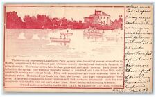 1908 Lake Doris Park Beautiful Resort Doris Nebraska NE Posted Canoeing Postcard picture