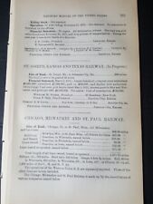 1878 original railroad report Chicago Milwaukee & St Paul Railway PrairieDuChien picture