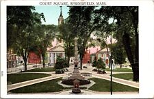 Postcard~Springfield Massachusetts~Court Square~Copper Windows~c1906 picture