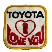 Vintage Toyota I Love You Patch NOS Mint RARE 3” picture