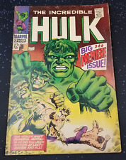 Incredible Hulk #102 Marvel 1968 RAW COMIC picture