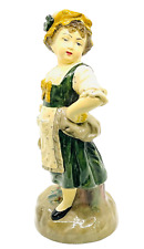 Borghese Chalk Figurine Antique Girl Lady O'Leary Chalkware Figure Irish Green picture