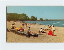 Postcard Bathing Beach And Scenery At Nickle Plate Park Huron Ohio USA picture