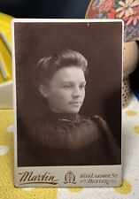 ATQ Cabinet Card Portrait Lovely Young Woman Denver, Colorado Martin Studio NICE picture