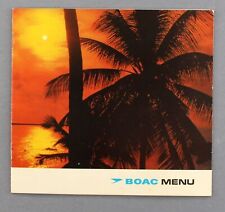 BOAC VINTAGE AIRLINE MENU NEW YORK - LONDON BOEING 747 1971 picture