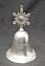 Wallace 2001 Silver Plated Annual Christmas Bell 4 1/2
