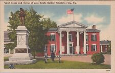 Statue of Confederate Soldier Charlottesville, Virginia, VA c1930s PC UNP 3880.4 picture