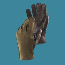 French Military WWII Style Leather Wool Gloves Original Surplus New Unissued picture